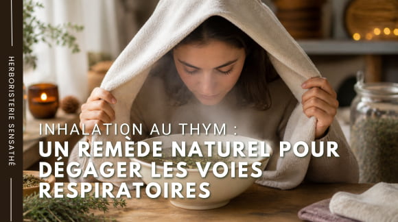Inhalation au thym BIO  un remède naturel pour dégager les voies respiratoires - Herboristerie Sensathé